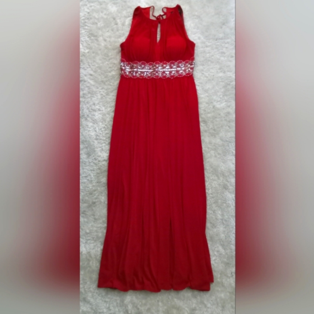 Women's Empire Waist Halter Style Gown, Size 10